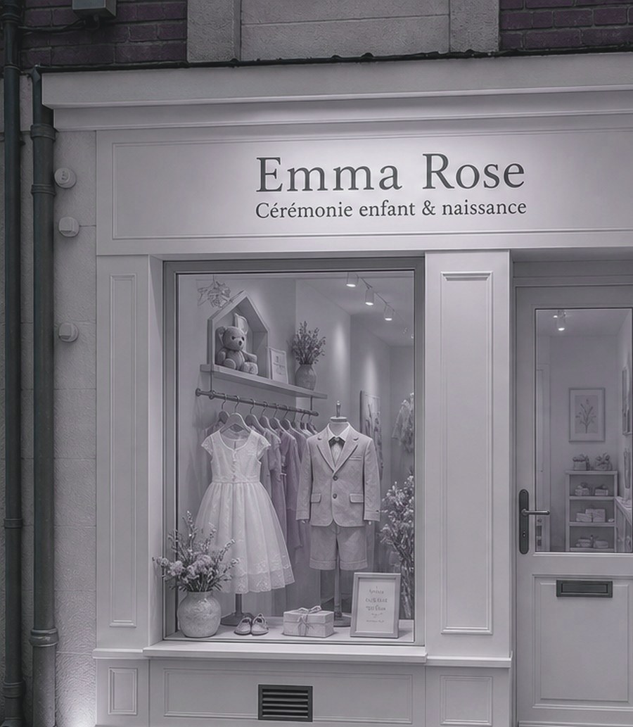 La devanture Emma Rose, rue Haute à Honfleur